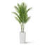 Palmier artificiel 4,8 / 5 pi avec grande jardinière blanche, plante artificielle d'intérieur et d'extérieur réaliste, décoration sans entretien pour la maison ou le bureau