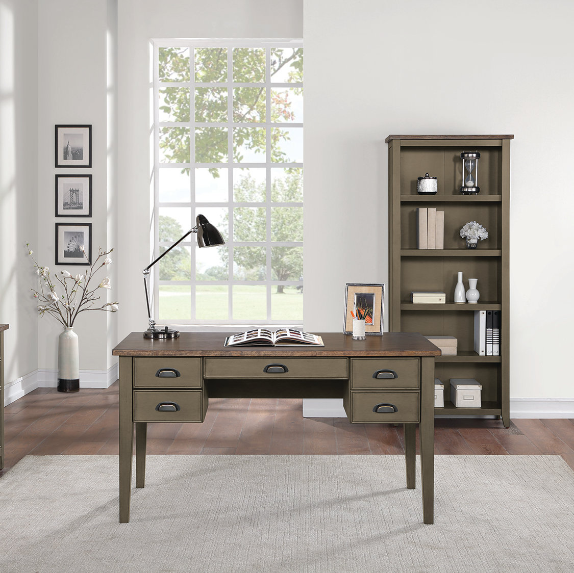 Vivienne 55" Writing Desk, Green