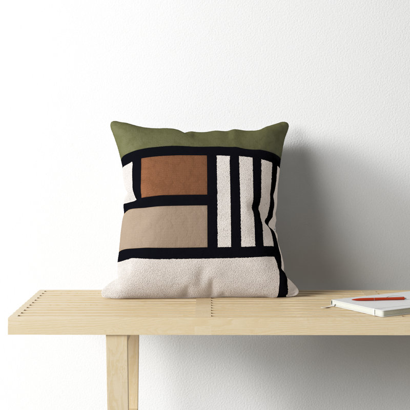 Kaia 100% Cotton Throw Square Pillow Cover & Insert