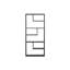 Teun 188cm H x 85cm W Etagere Bookcase