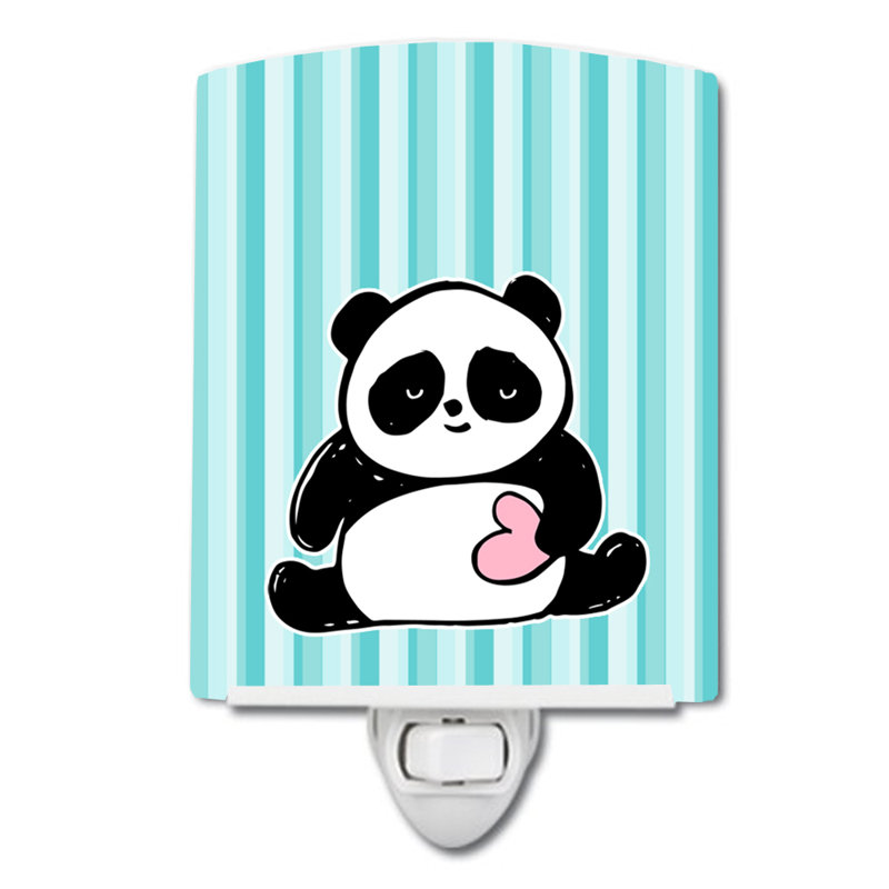 Panda Bear Love Ceramic Night Light