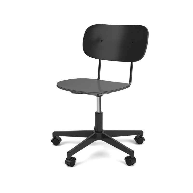 Co Swivel Task Chair, Black Oak/Black