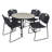 Kee 36" L Round Breakroom Table and Chair Set-73411786-73411785