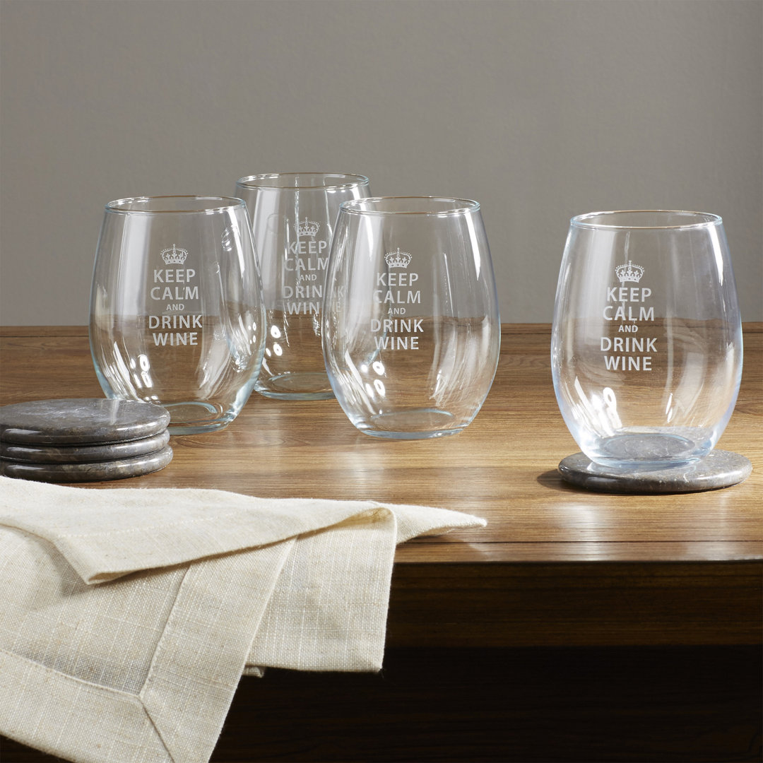 Carreiro 21oz. Wine Glass Set (Set of 4) Winston Porter