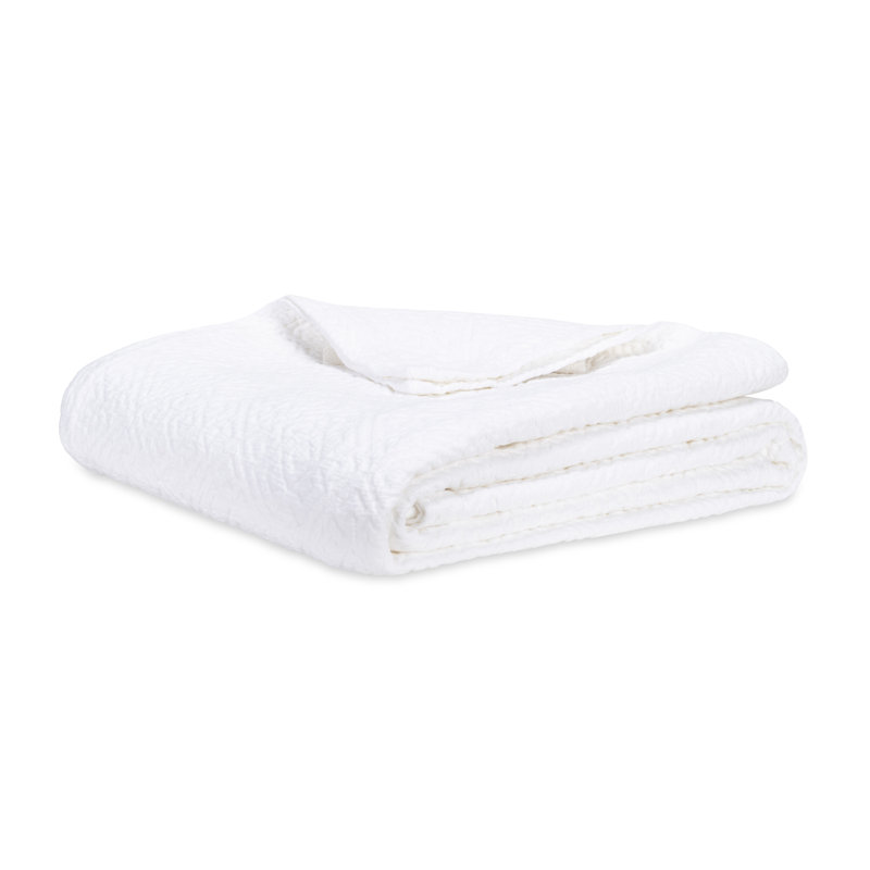 White Mosaic Twin Coverlet, Twin