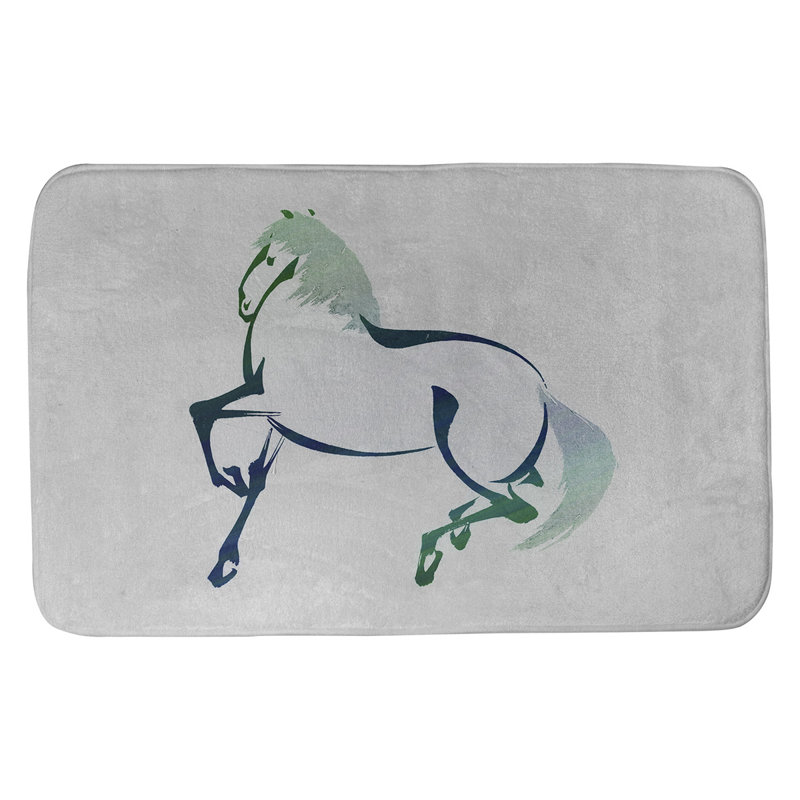 Tapis pour salle de bain Steadman, l 17 po x L 24 po, Bleu