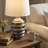 24.5" Resin Honeycomb Table Lamp With Shade-69493711