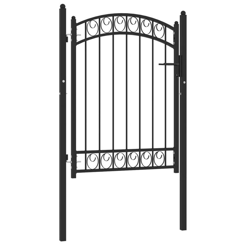 Nicut 259.08 cm W Gate Fencing, Black, 225cm H x 102cm W