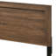 Superbe grand lit au fini chêne - structure en bois synthétique, tête de lit rectangulaire, 12 lattes, luxe de chambre à coucher, assurance de la qualité