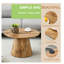 Ensemble de tables basses de style médiéval-moderne, meubles de salon ronds en bois aggloméré