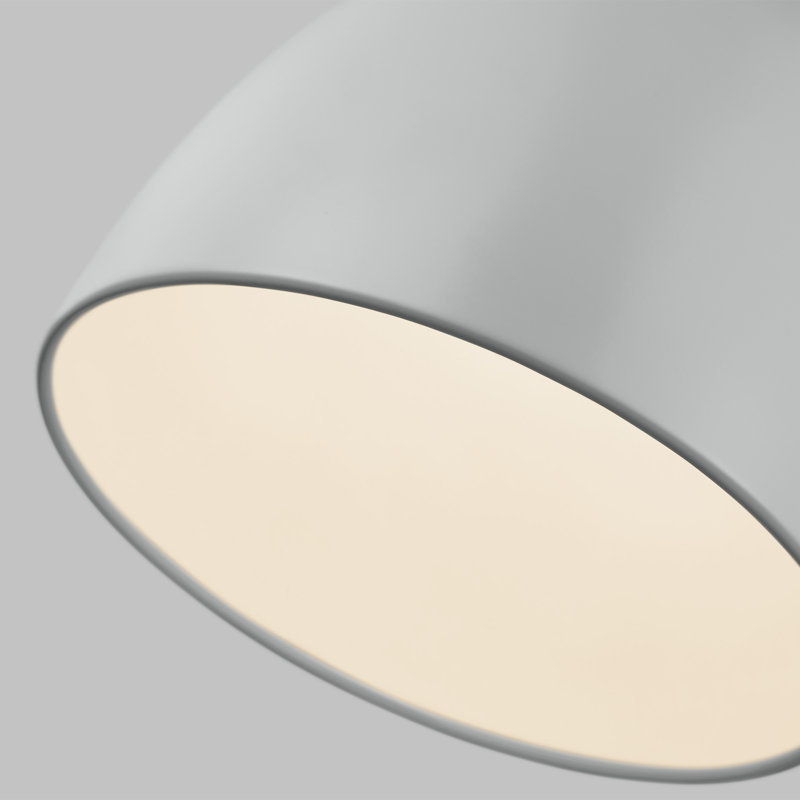 1 - Light Single Pendant, 147" H x 9" W x 9" D, Matte Gray