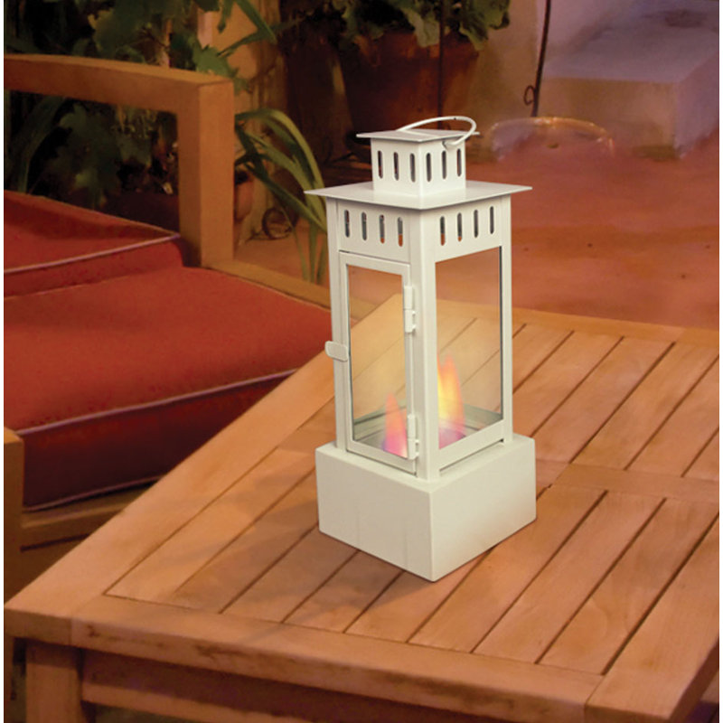Fenham Metal Bio-Ethanol Outdoor Tabletop Fireplace, White