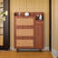 Wood Shoe Storage Cabinet with Drawers and Metal Legs-23923429