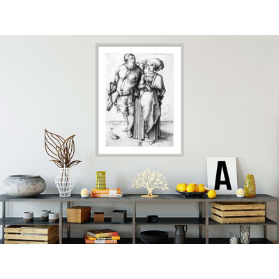 The Cook and his Wife (b/w photo) by Albrecht Dürer -Framed Giclee Print