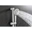 Shower System: Head, Hand Shower, Slide Bar, Bodysprays - White Brass Mounted On Wall System With Bar And Mount Type