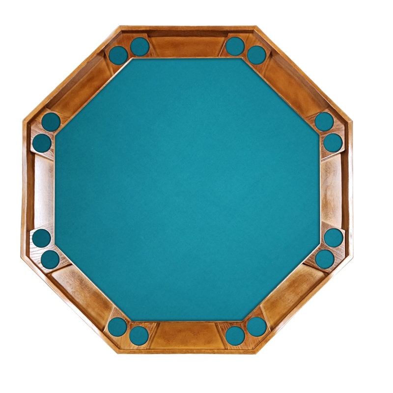 Table de poker 52 po, Chêne Ranch, Feutre vert foncé