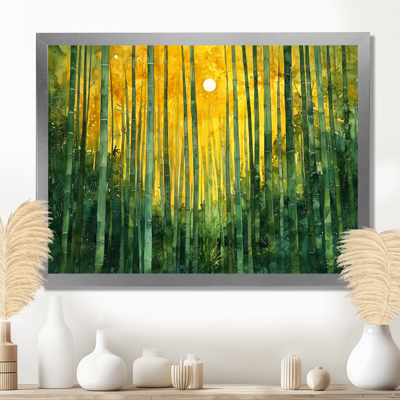 Forêt de bambou d'Arashiyama en Chine - décoration murale en bambou, H 24 po x l 32 po, Impression de cadre photo