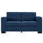 Bleu moderne 67,7 po avec porte-gobelet et rangement, structure en bois massif, coussins de ressorts hélicoïdaux confortables, accoudoirs carrés pour le salon - conception à poches, structure-1559905975