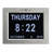 Memory Modern & Contemporary Digital Metal Electric Tabletop Clock with Alarm in Satin Silver/Black