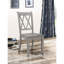 De 2 chaises d'appoint grises transitionnelles, dossier en placage de pin, chaises décontractées 2, placage, design pour salle à manger-1477207872