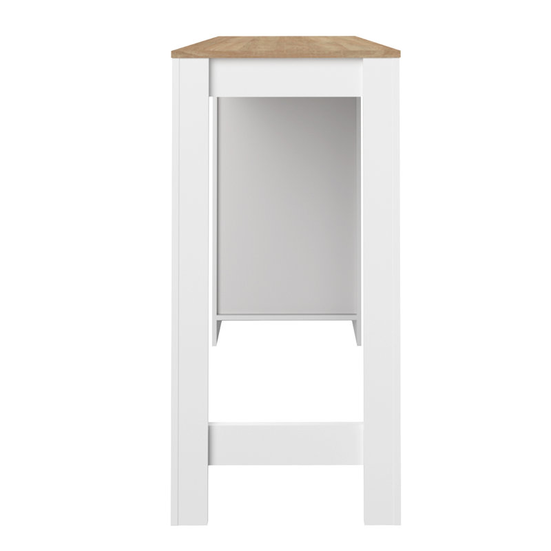 Neville 115Cm Dining Table, Oak/White