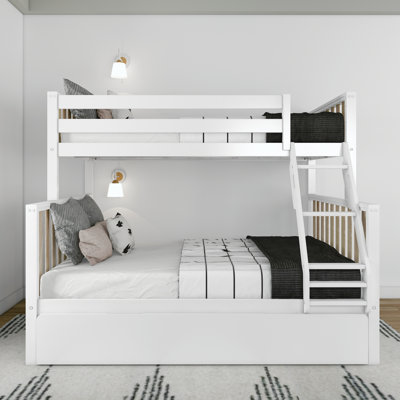 Brubaker Twin over Full Solid Wood Standard Bunk Bed with Trundle