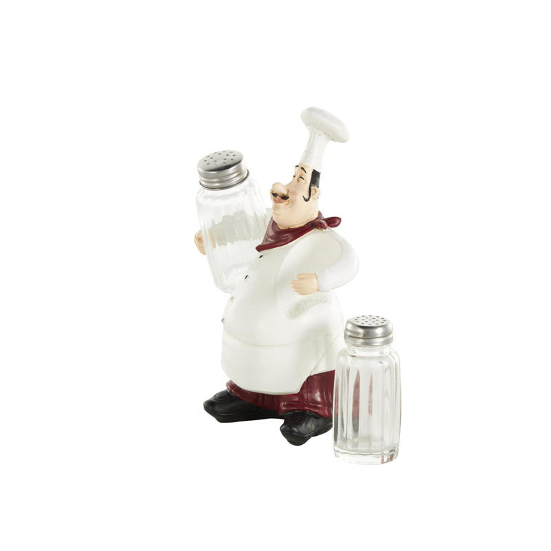 Support à salière et poivrière Figurine Chef