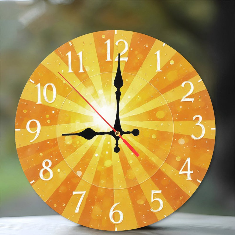 Cadran de l'horloge Sunburst avec chiffres