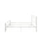 Structure de lit en métal blanc pleine grandeur, système de fleurs unique, facile à assembler, pas de sommier tapissier nécessaire en métal, silencieux et stable, compatible avec les matelas en mousse à mémoire de forme, nécessaire-129628590