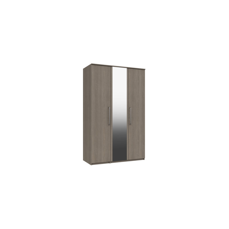 Bushnell 3 Door Manufactured Wood Wardrobe, Grey