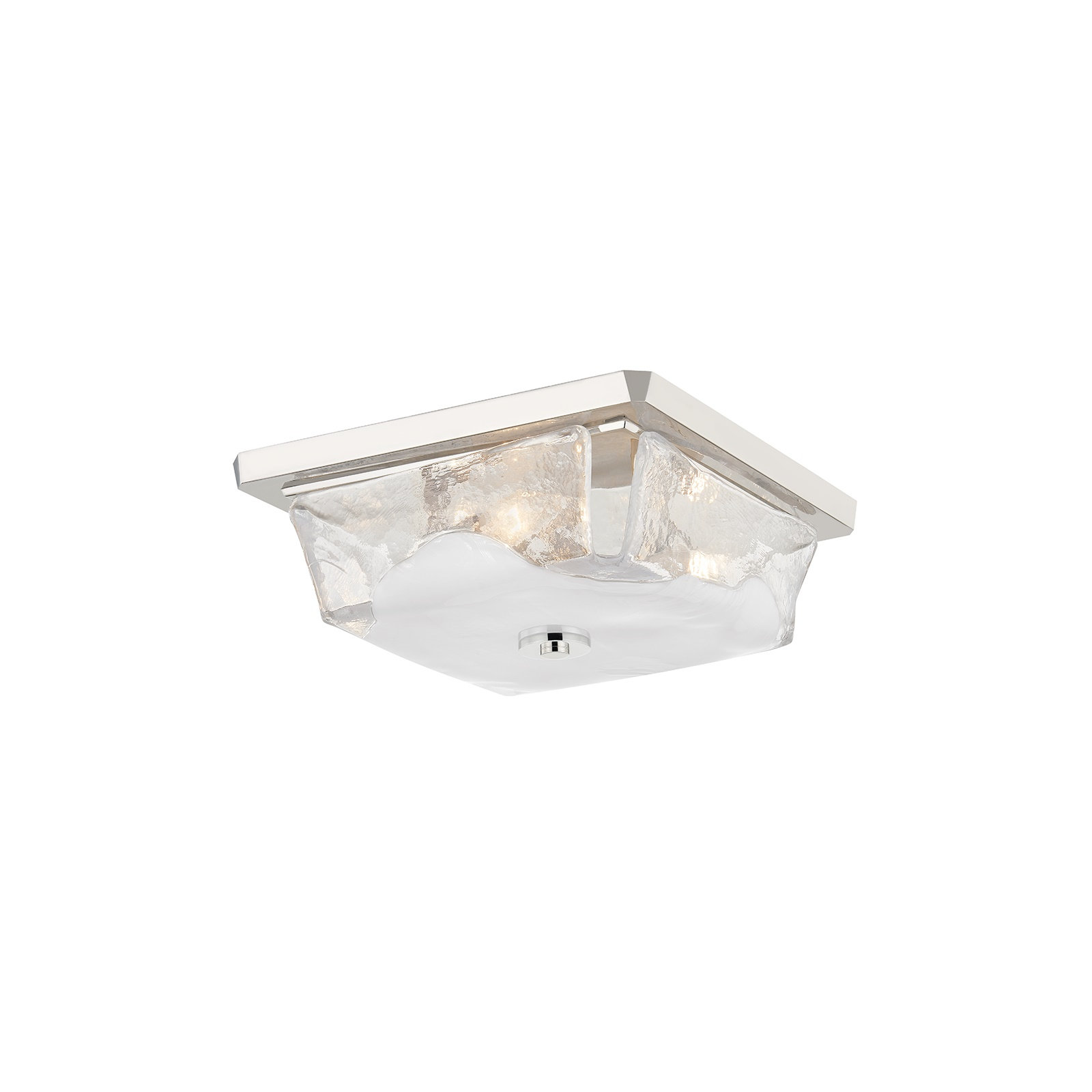 Hines 3 Light Flush Mount, Polished Nickel