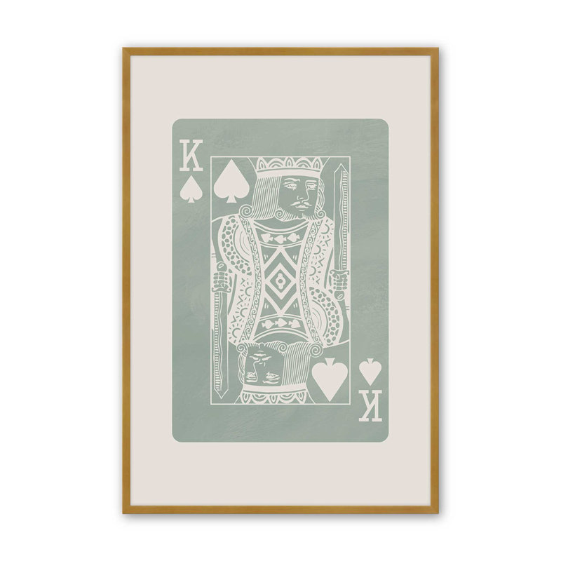 Sage King Card Print, Polished Gold, 17.25" H x 13.25" W