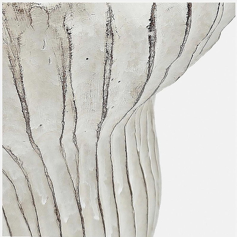 9.3x9x8.7" Sand and Cement Coral Planter with Textured Beige Finish