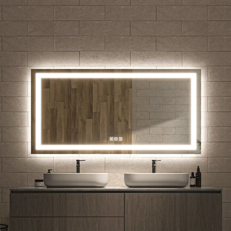 Ulrika Flat LED Mirror, 60" x 30", Rectangle