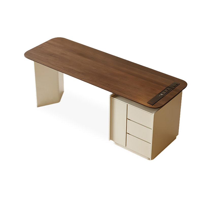 GI772149602587&Size Executive Desk with Built-In Electrical Outlet, 29.53" H x 70.87" W x 27.56" D