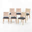 Chaises de salle à manger rembourrées Amando French Country, chaises en bois Boho avec dossier tissé et siège en lin, structure en bois massif-2100773212-2100773215