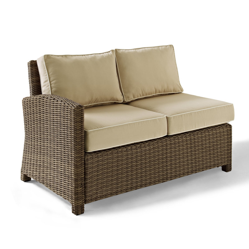 Causeuse d'extérieur avec coussins 52,75 po Regina, Sable, Brun