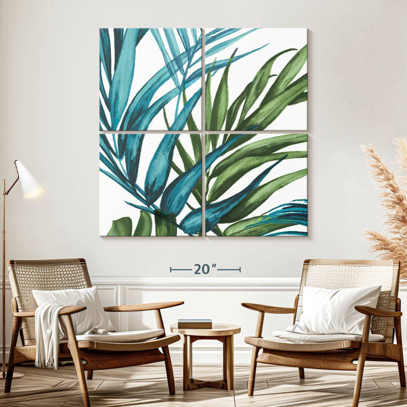 Harnek Palm Leaves II, H 57 po x l 57 po