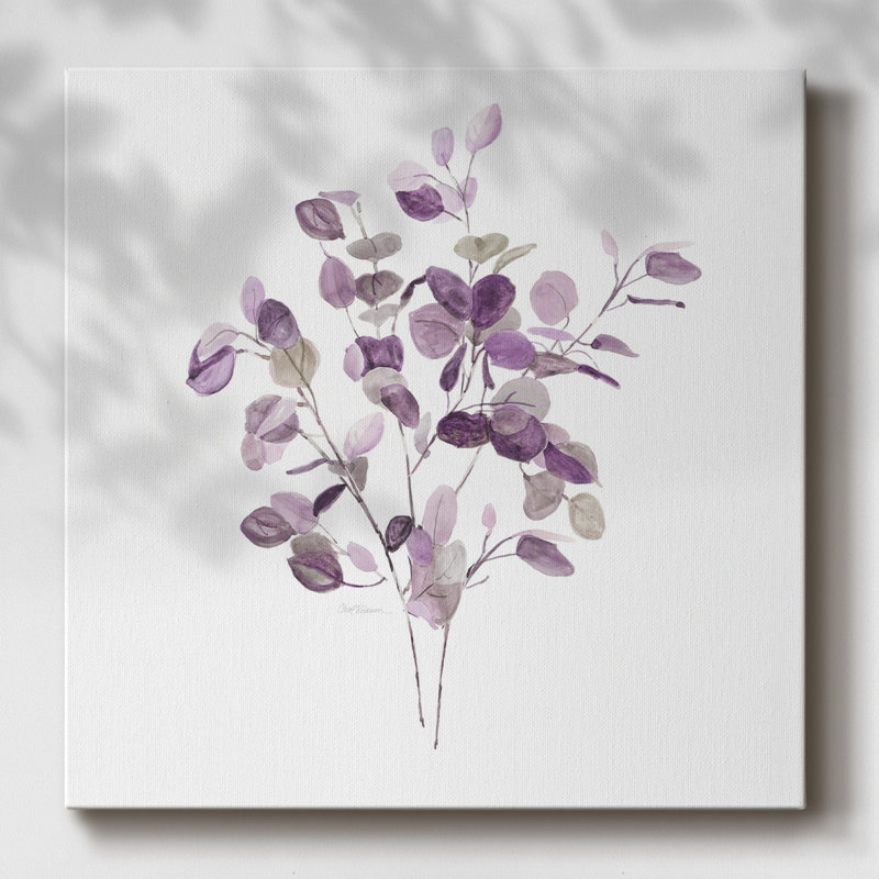 Lavande, feuilles II sur toile, H 24 po x l 24 po x P 1,5 po