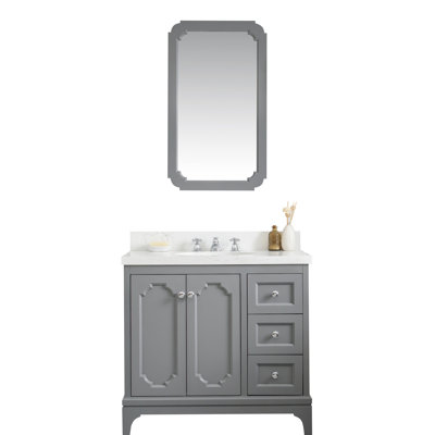 Queen 36" Single Bathroom Vanity Set with Mirror