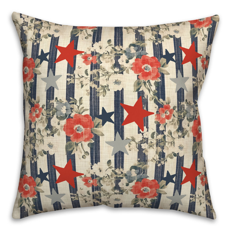 Striped Outdoor Reversible Throw Pillow