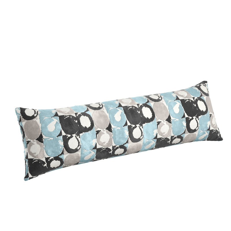 Coussin Birstall, Bleu géométrique, H 14 po x l 36 po
