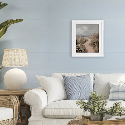 «Blush Coastal Path», reproduction encadrée sous verre, conception de Franklyn Gregory
