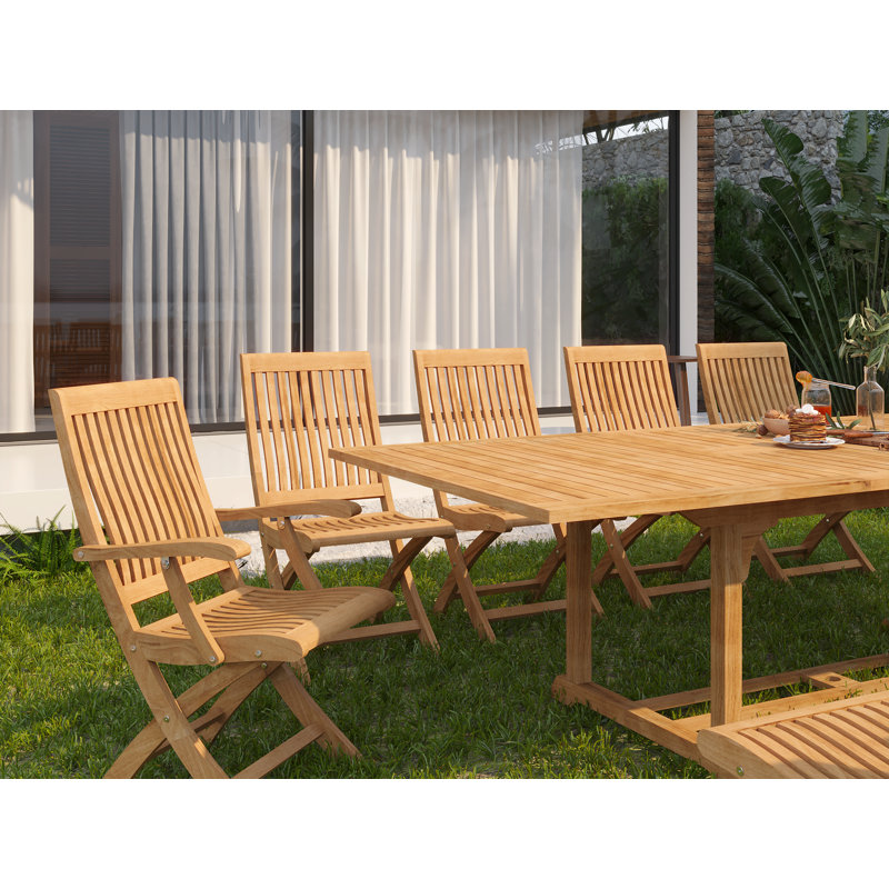 Folding Teak Patio Dining Chair