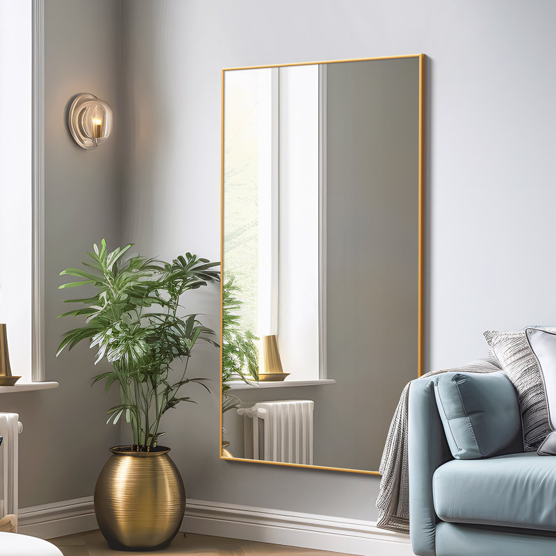 Miroir mural en métal pleine longueur