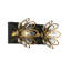 Éclairage pour meuble-lavabo de salle de bain 2 lumières Poppy en noir mat avec accents laiton chaud-2006744825