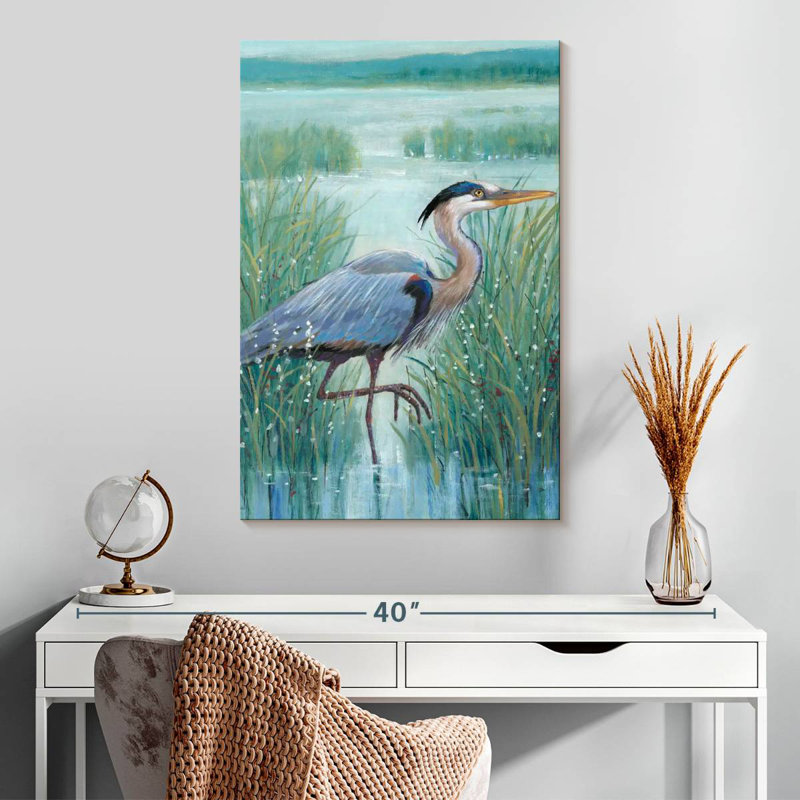 Brampt Wetland Heron I, 30" H x 20" W