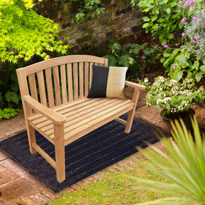 Cato Solid Teak Wood Outdoor Garden Bench