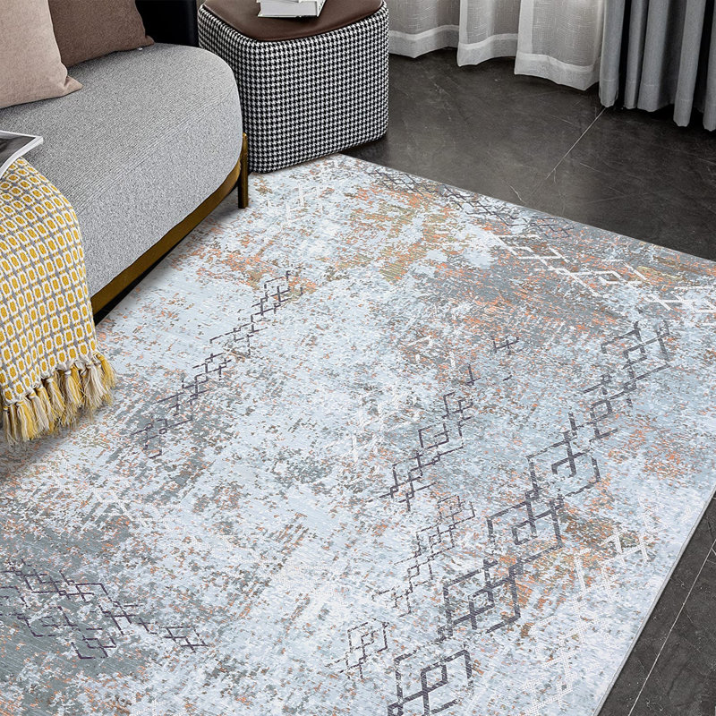 Tapis Olajumoke avec envers antidérapant, Rectangle 5 pi x 7 pi