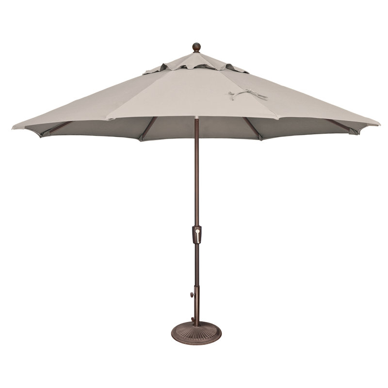 Parasol de marché 11 pi Sheridan Abitha, Bronze, Toile lin Sunbrella®